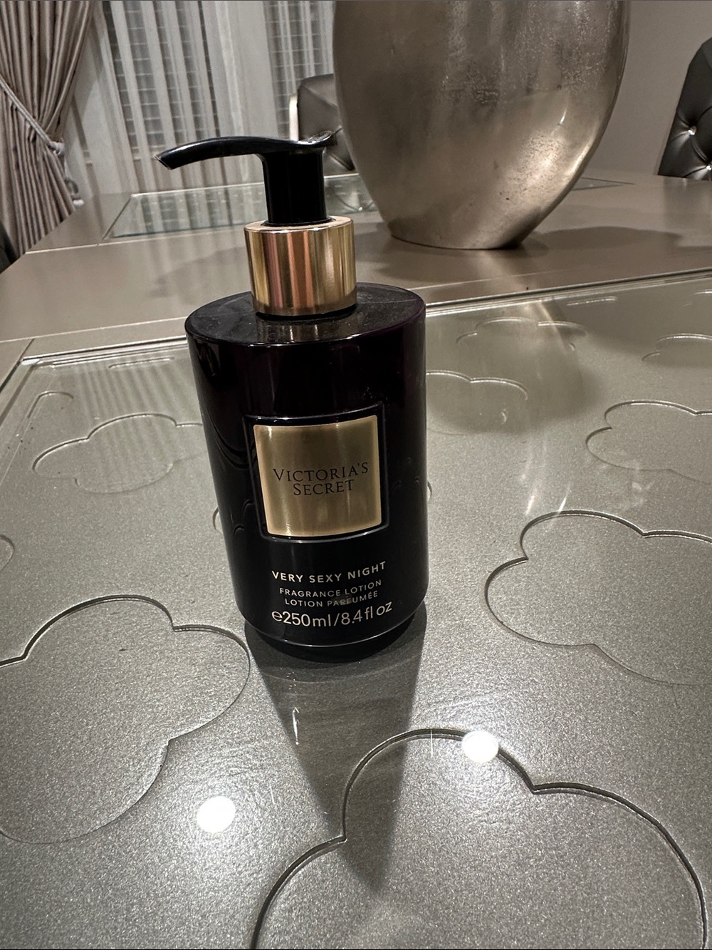 Victoria's Secret Very Sexy Night Fragrance Lotion - dark plum with gold accents
